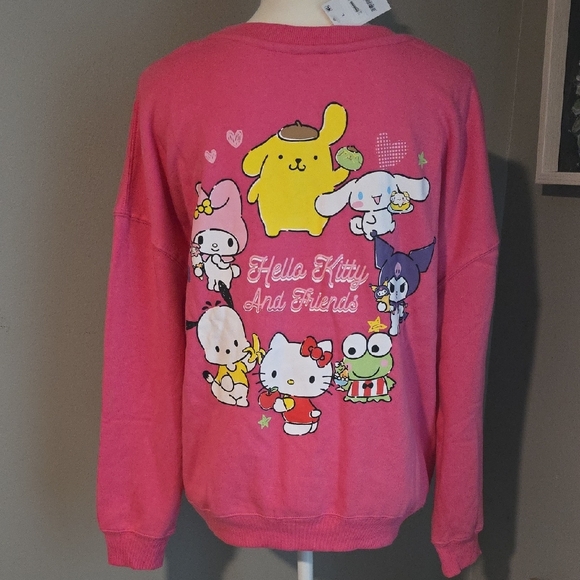 🆕️ Hello Kitty Pink Crewneck Sweatshirt NWT - Picture 2 of 4